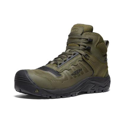 Men's Reno Mid Waterproof (Carbon Toe) Dark Olive/Black | Keen