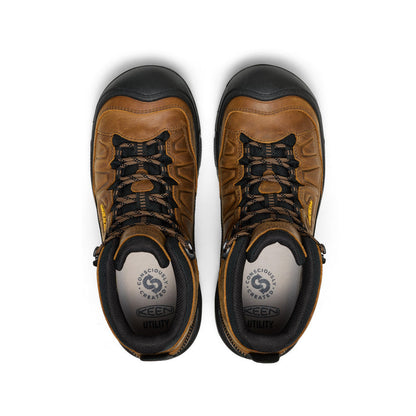 Men's Targhee IV Waterproof Work Boot (Soft Toe) Belgian/Black | Keen