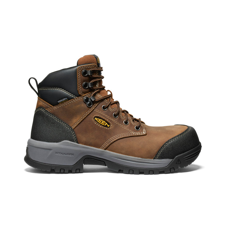 Men's Evanston 6" Waterproof Boot (Carbon Toe) Bison/Black | Keen