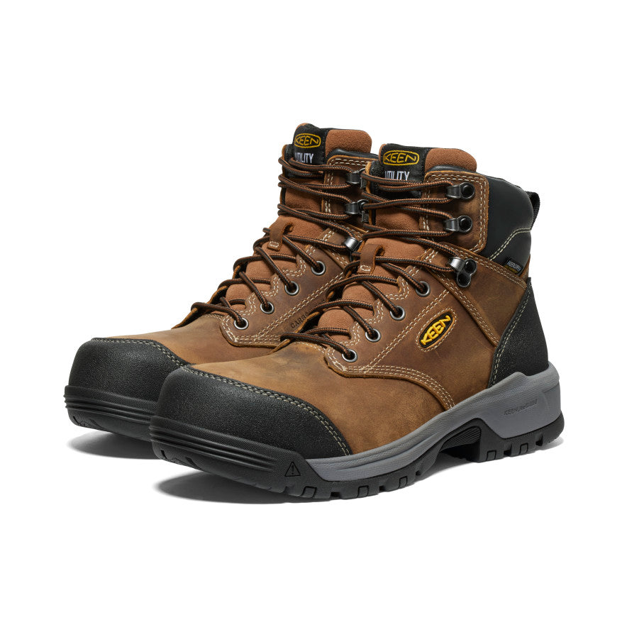 Men's Evanston 6" Waterproof Boot (Carbon Toe) Bison/Black | Keen