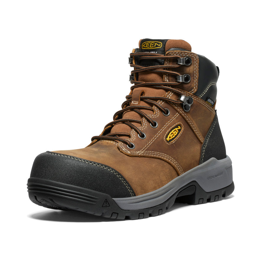 Men's Evanston 6" Waterproof Boot (Carbon Toe) Bison/Black | Keen