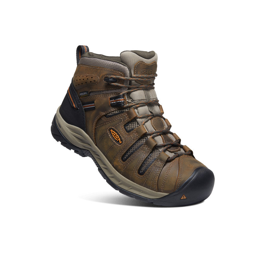 Men's Flint II Waterproof Mid (Soft Toe) Black Olive/Brindle | Keen