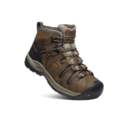 Men's Flint II Waterproof Mid (Soft Toe) Black Olive/Brindle | Keen