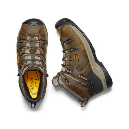 Men's Flint II Waterproof Mid (Soft Toe) Black Olive/Brindle | Keen