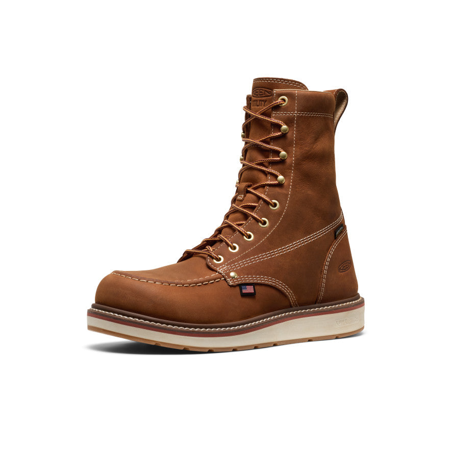 Men's Liberty 8" Waterproof Boot (Soft Toe) Leather Brown/Birch | Keen