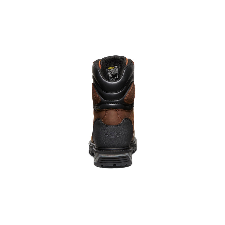 Men's Camden 8" Insulated Waterproof Boot (Carbon Toe) Leather Brown/Black | Keen