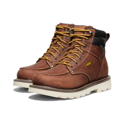 Men's Cincinnati 6" Waterproof 90° Heel Boot (Soft Toe) Tuscan Red/Sandshell | Keen