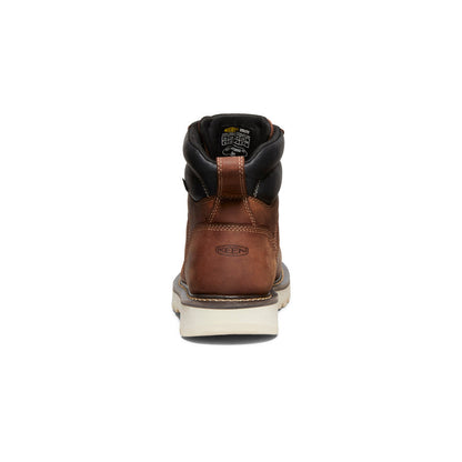 Men's Cincinnati 6" Waterproof 90° Heel Boot (Soft Toe) Tuscan Red/Sandshell | Keen
