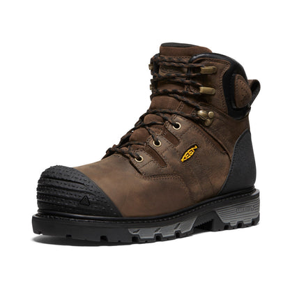 Men's CSA Camden 6" Waterproof Boot (Carbon Toe) Dark Earth/Black | Keen