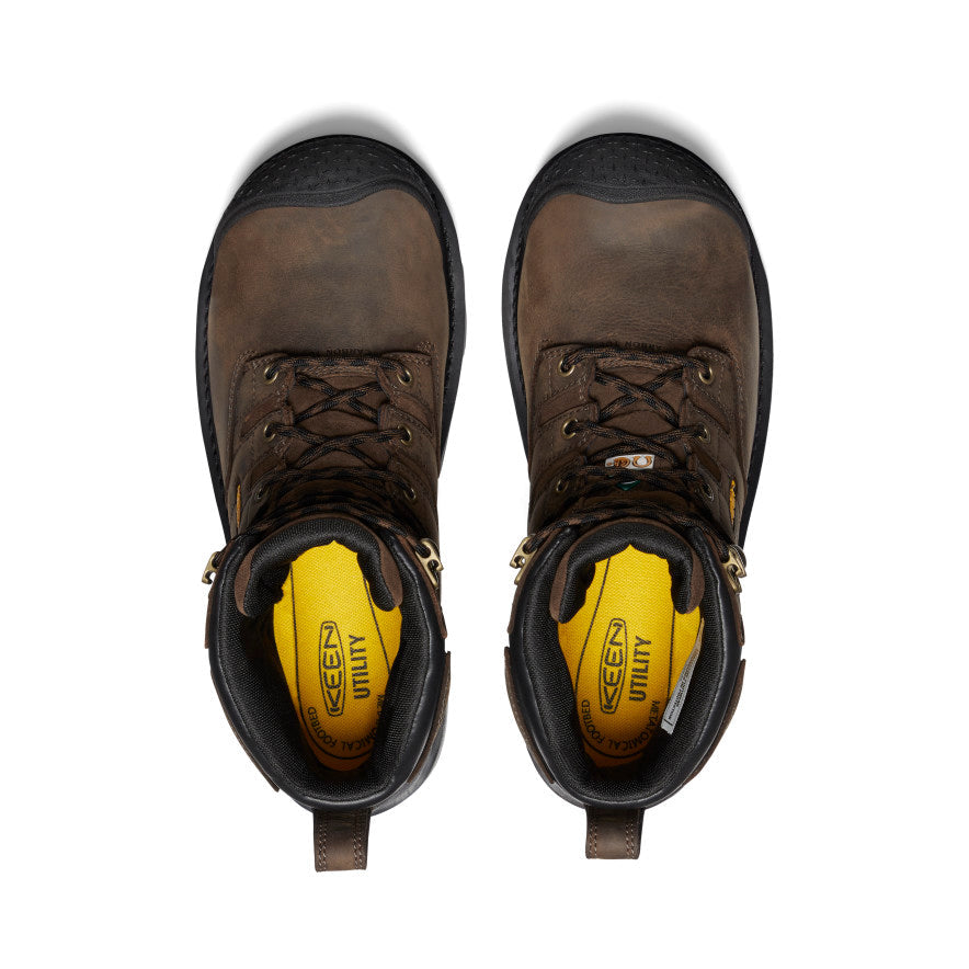 Men's CSA Camden 6" Waterproof Boot (Carbon Toe) Dark Earth/Black | Keen