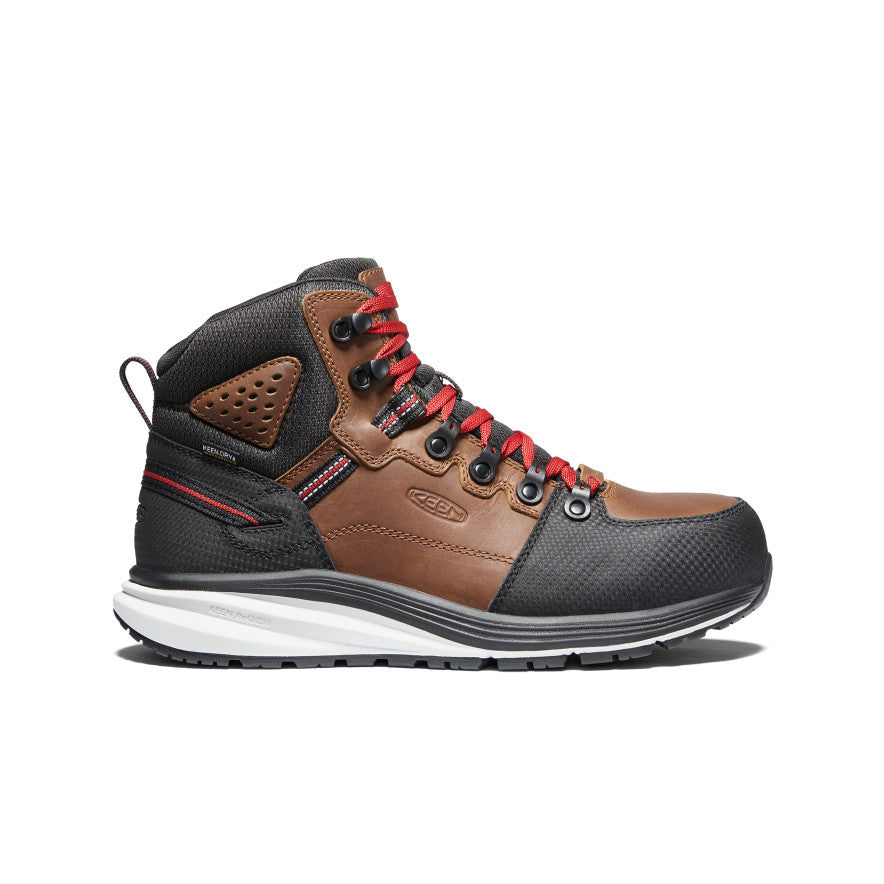 Men's Red Hook Waterproof Boot (Carbon Toe) Tobacco/Black | Keen