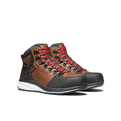 Men's Red Hook Waterproof Boot (Carbon Toe) Tobacco/Black | Keen