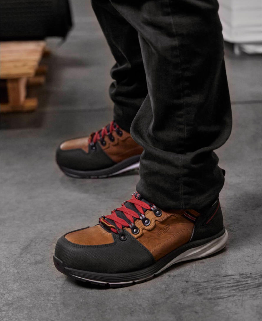 Men's Red Hook Waterproof Boot (Carbon Toe) Tobacco/Black | Keen