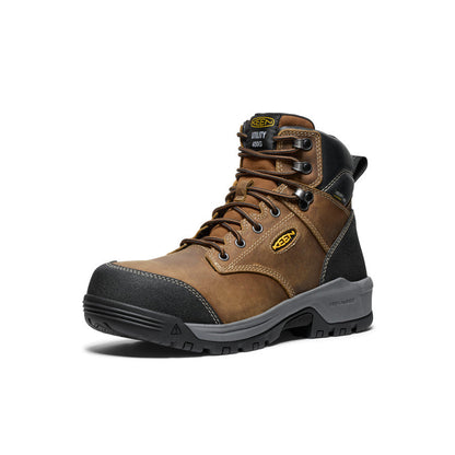Men's Evanston 6" Insulated Waterproof Boot (Carbon Toe) Bison/Black | Keen