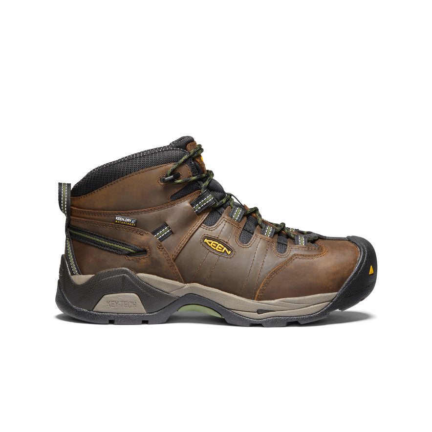 Men's Detroit XT Waterproof Boot (Steel Toe) Cascade Brown/Bronze Green | Keen