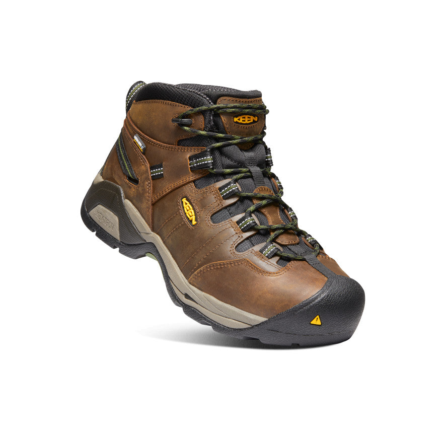 Men's Detroit XT Waterproof Boot (Steel Toe) Cascade Brown/Bronze Green | Keen