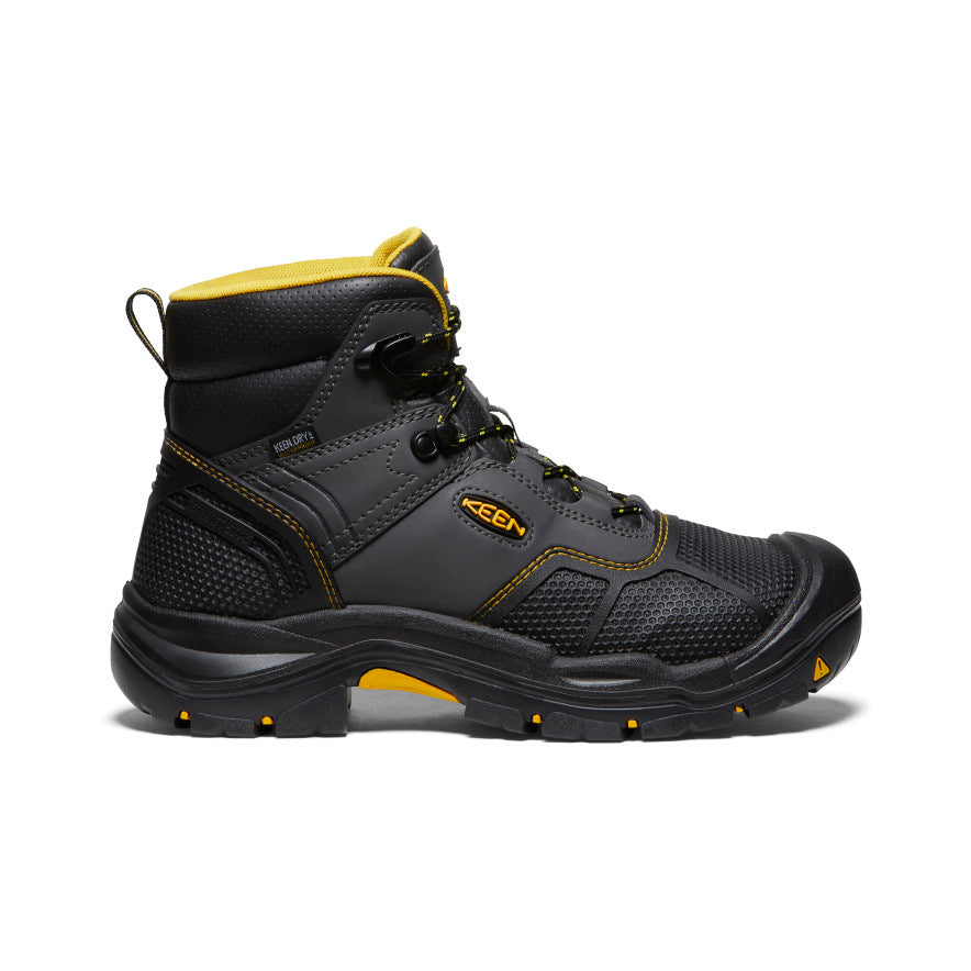 Men's Logandale Waterproof Boot (Steel Toe) Raven/Black | Keen