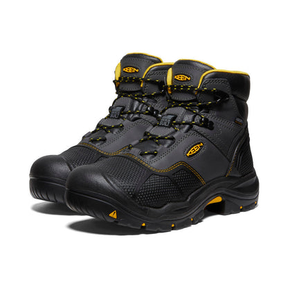 Men's Logandale Waterproof Boot (Steel Toe) Raven/Black | Keen