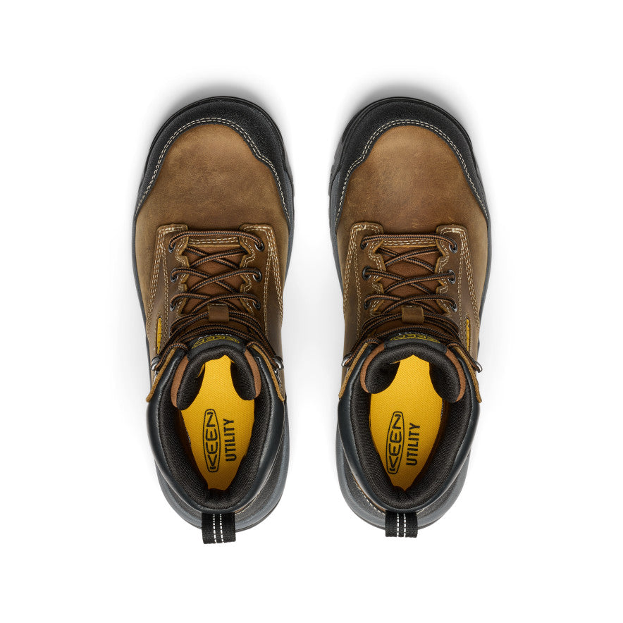 Men's Evanston 6" Waterproof Boot (Soft Toe) Bison/Black | Keen