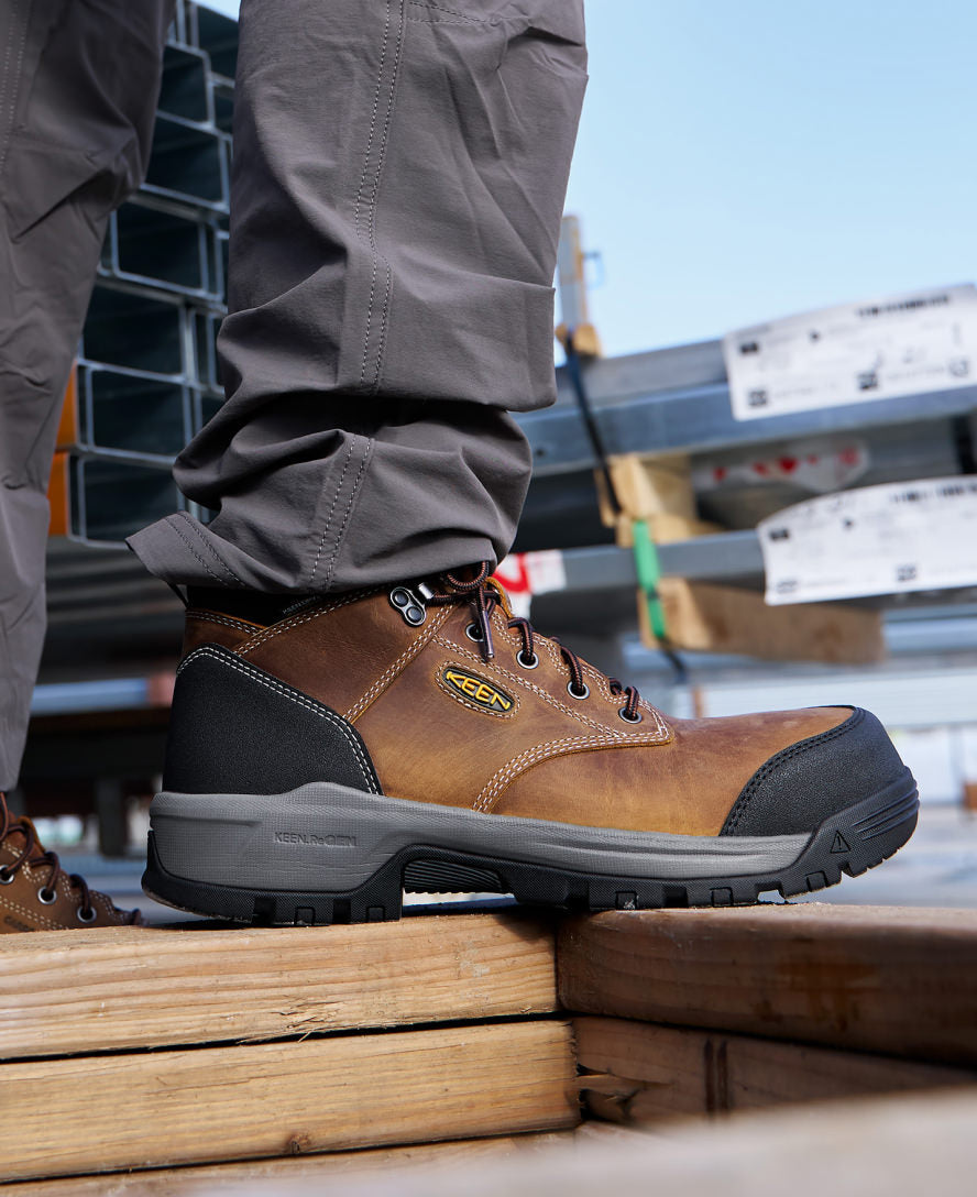 Men's Evanston 6" Waterproof Boot (Soft Toe) Bison/Black | Keen