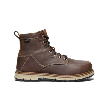 Men's San Jose 6" Waterproof 90° Heel Boot (Aluminum Toe) Bison/Black | Keen