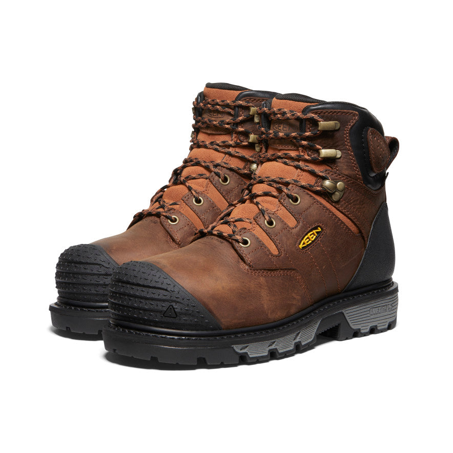 Men's Camden 6" Waterproof Boot INT MET (Carbon Toe) Leather Brown/Black | Keen