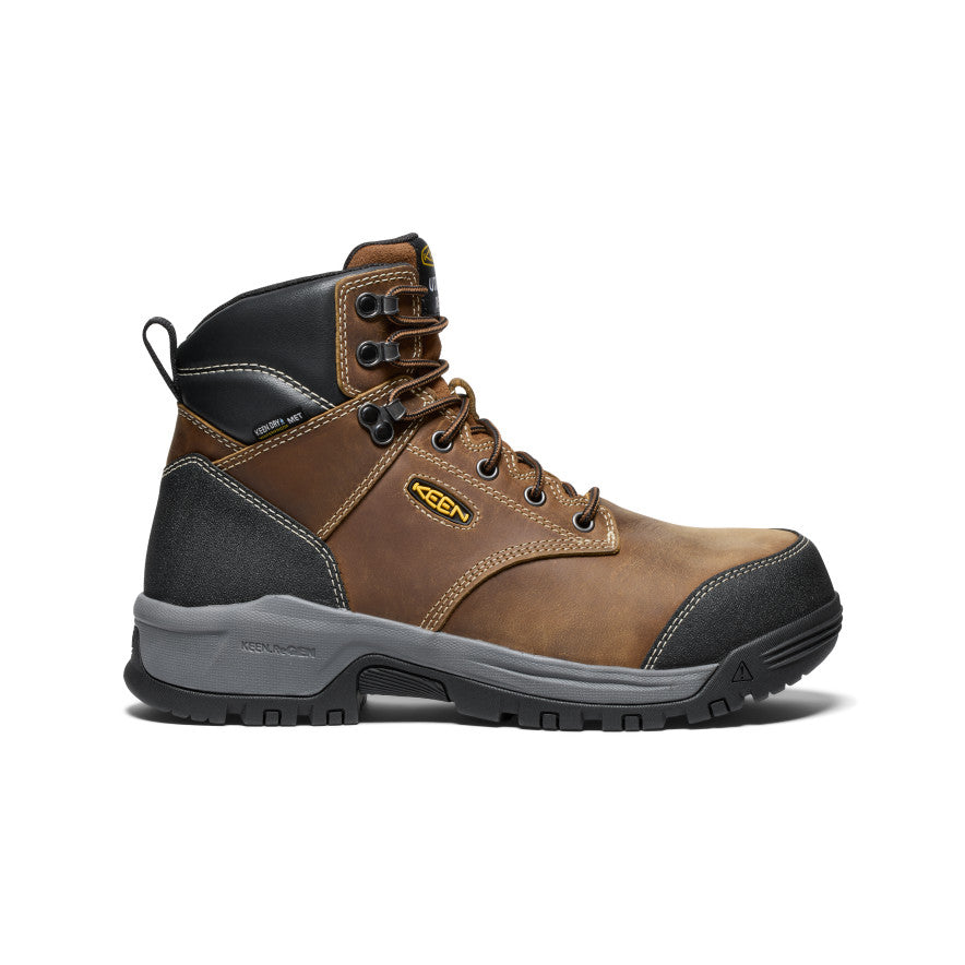 Men's Evanston 6" Waterproof Boot INT MET (Carbon Toe) Bison/Black | Keen