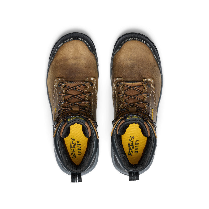 Men's Evanston 6" Waterproof Boot INT MET (Carbon Toe) Bison/Black | Keen
