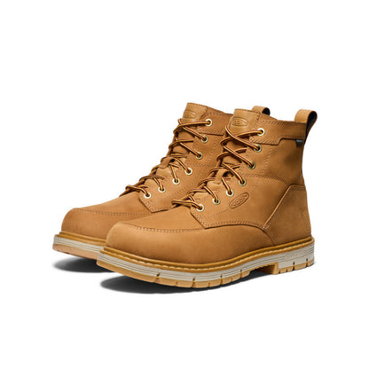 Men's San Jose 6" Waterproof 90° Heel Boot (Soft Toe) Bistre/Gum | Keen
