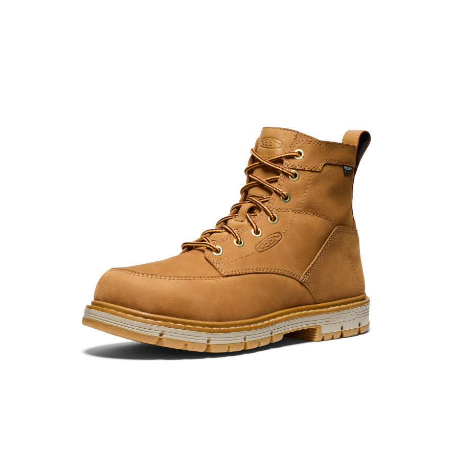 Men's San Jose 6" Waterproof 90° Heel Boot (Soft Toe) Bistre/Gum | Keen