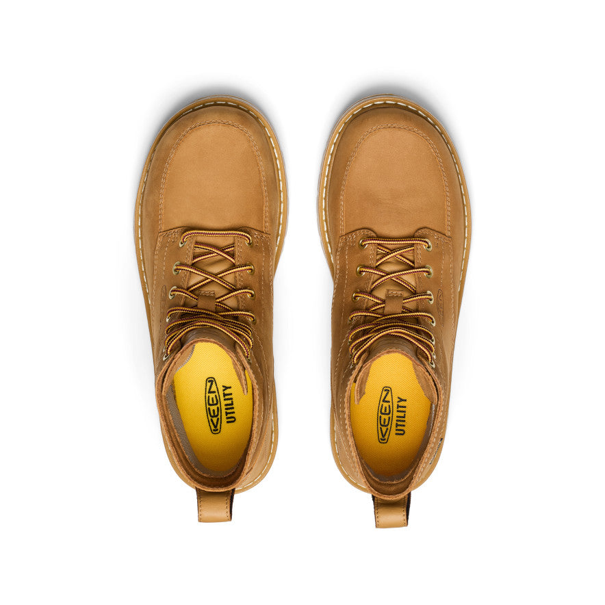 Men's San Jose 6" Waterproof 90° Heel Boot (Soft Toe) Bistre/Gum | Keen