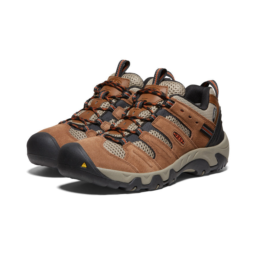 Men's Headout Waterproof Hiking Shoe Bison/Fossil Orange | Keen