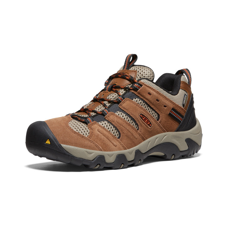 Men's Headout Waterproof Hiking Shoe Bison/Fossil Orange | Keen