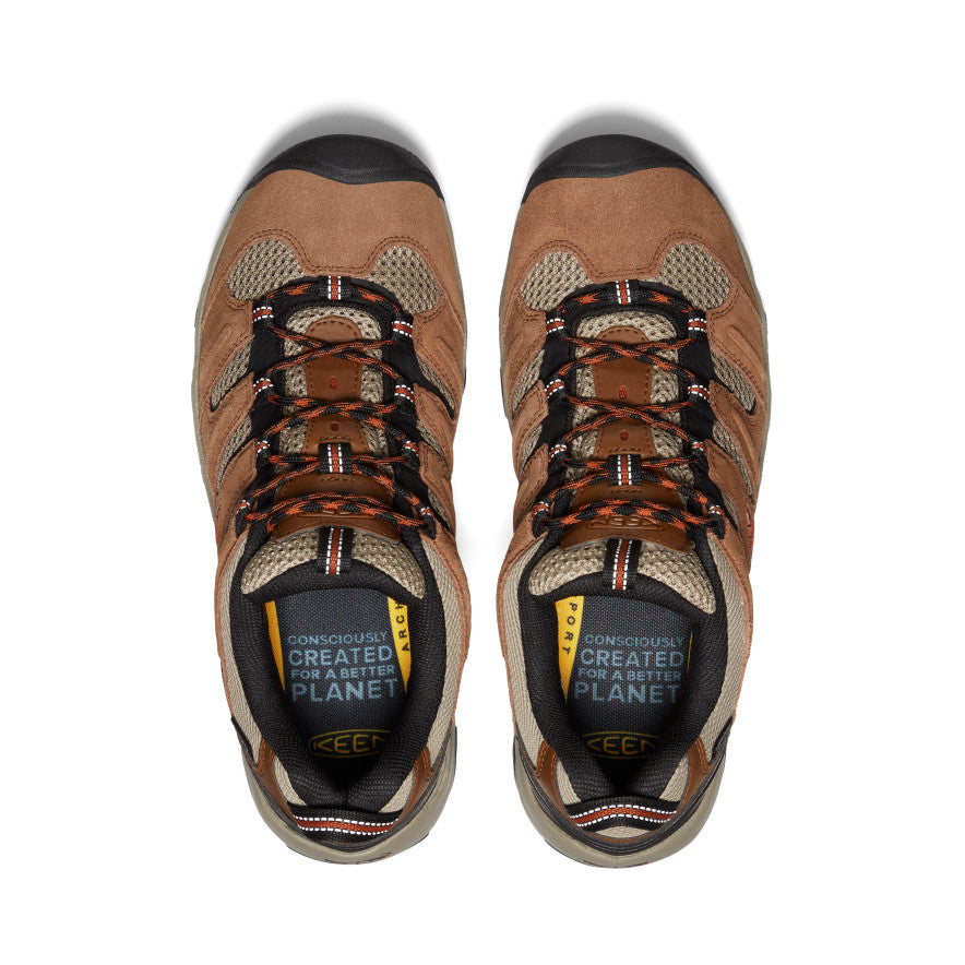 Men's Headout Waterproof Hiking Shoe Bison/Fossil Orange | Keen
