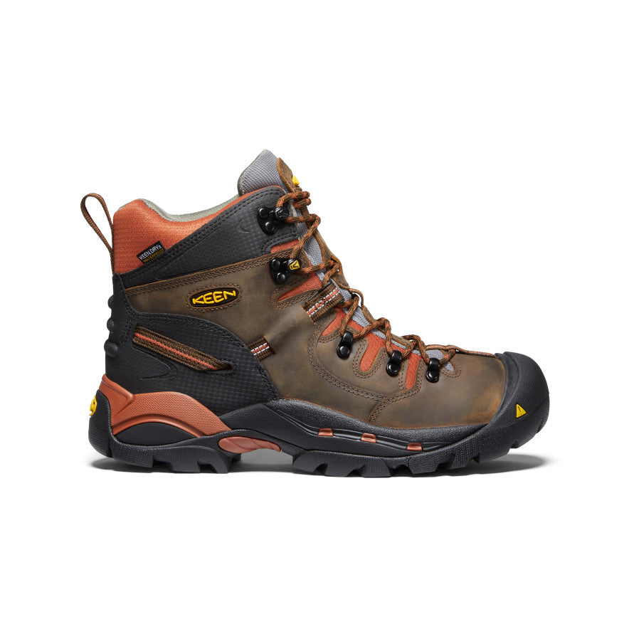 Men's Pittsburgh 6" Waterproof Boot (Soft Toe) Cascade Brown/Bombay Brown | Keen