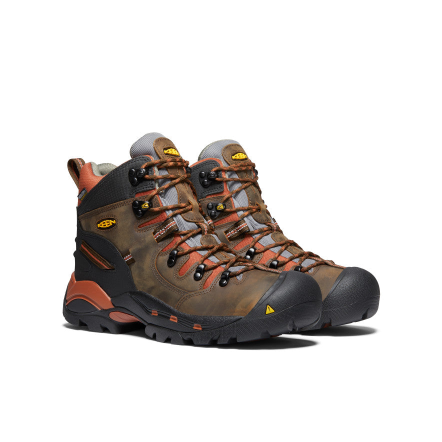 Men's Pittsburgh 6" Waterproof Boot (Soft Toe) Cascade Brown/Bombay Brown | Keen