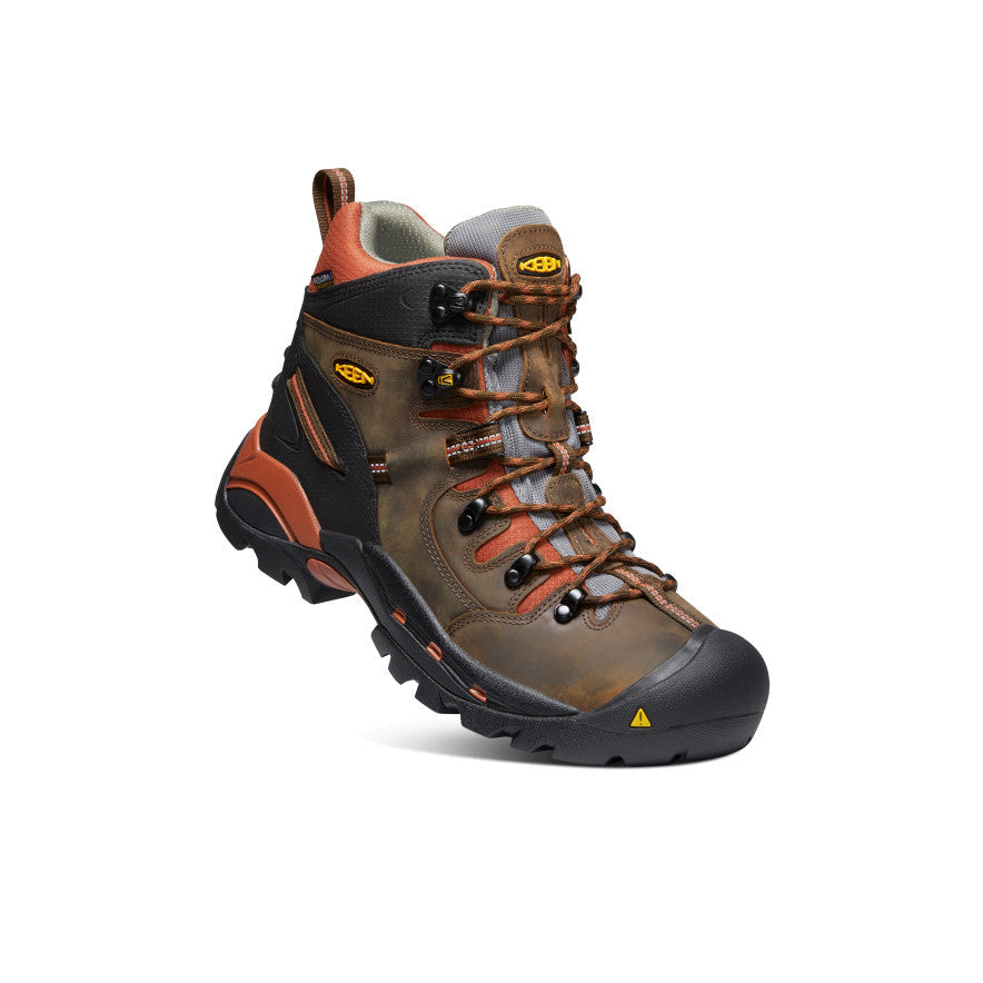 Men's Pittsburgh 6" Waterproof Boot (Soft Toe) Cascade Brown/Bombay Brown | Keen