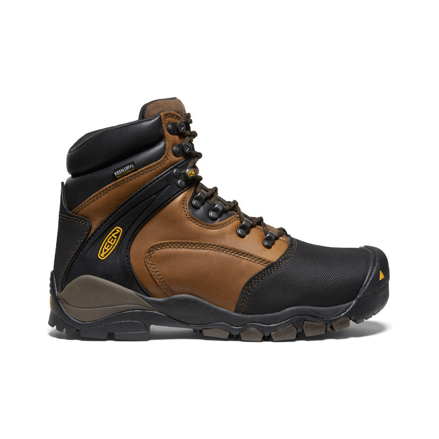 Men's Louisville 6" MET Waterproof Boot (Steel Toe) Slate Black | Keen