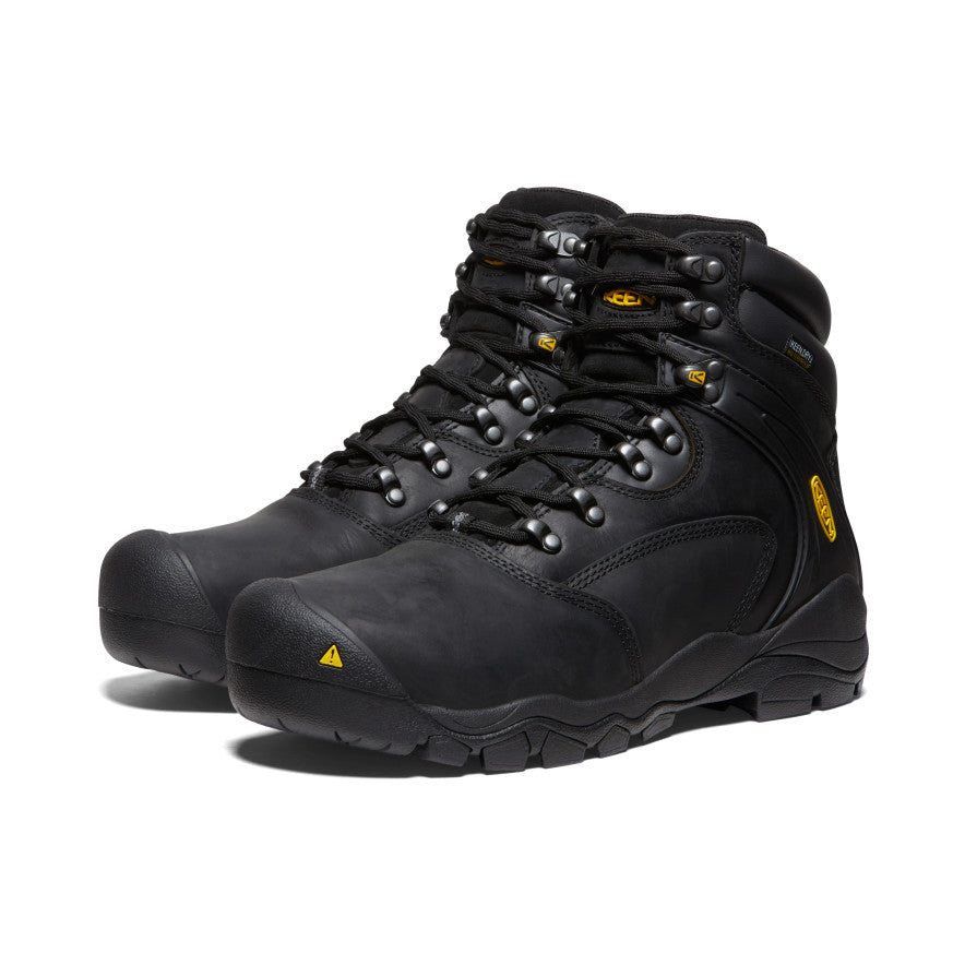 Men's Louisville 6" Waterproof Boot (Steel Toe) Black | Keen