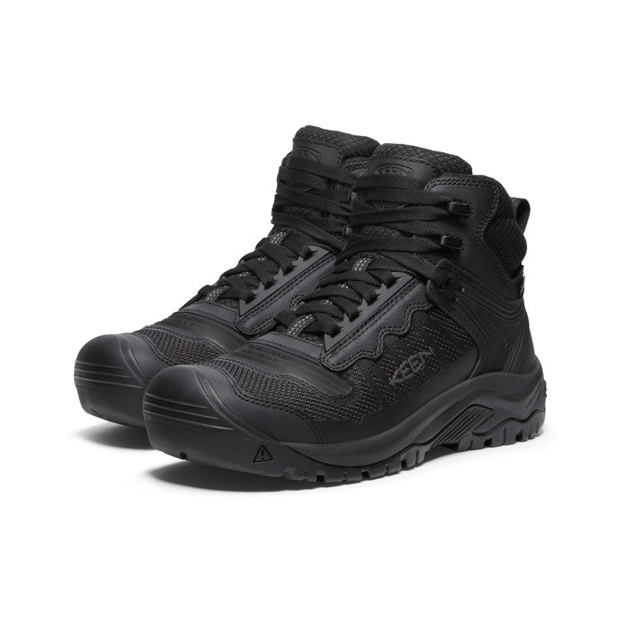 Men's Reno Waterproof Mid (Soft Toe) Black/Black | Keen
