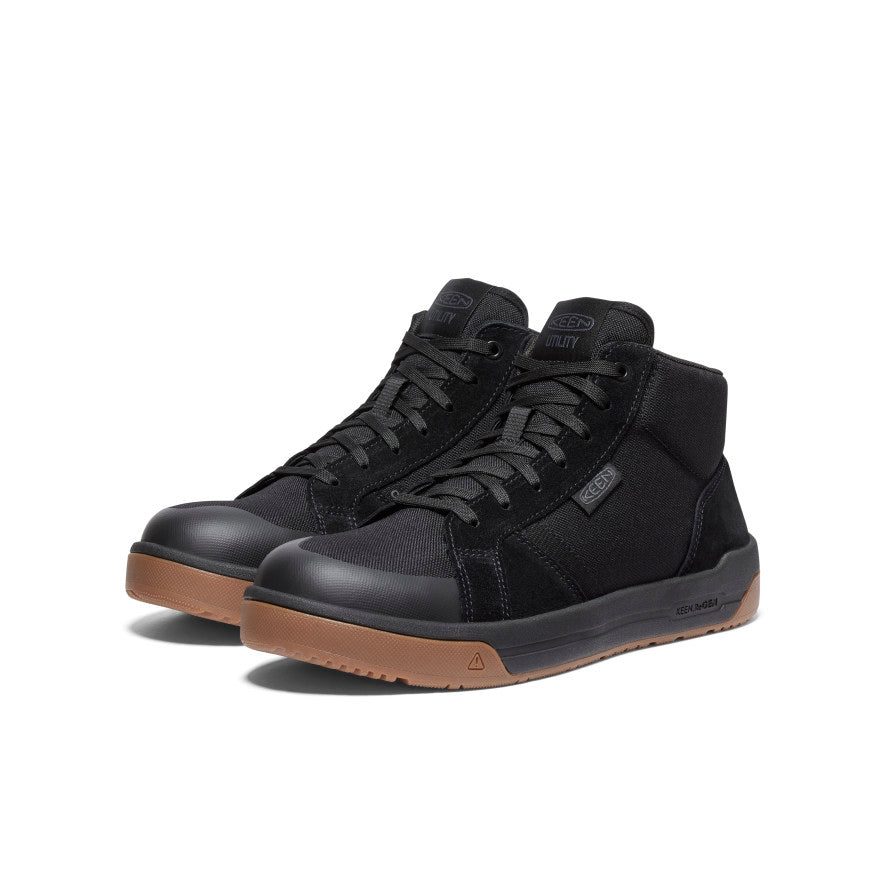 Men's Kenton Mid Work Shoe (Carbon Toe) Black/Gum | Keen
