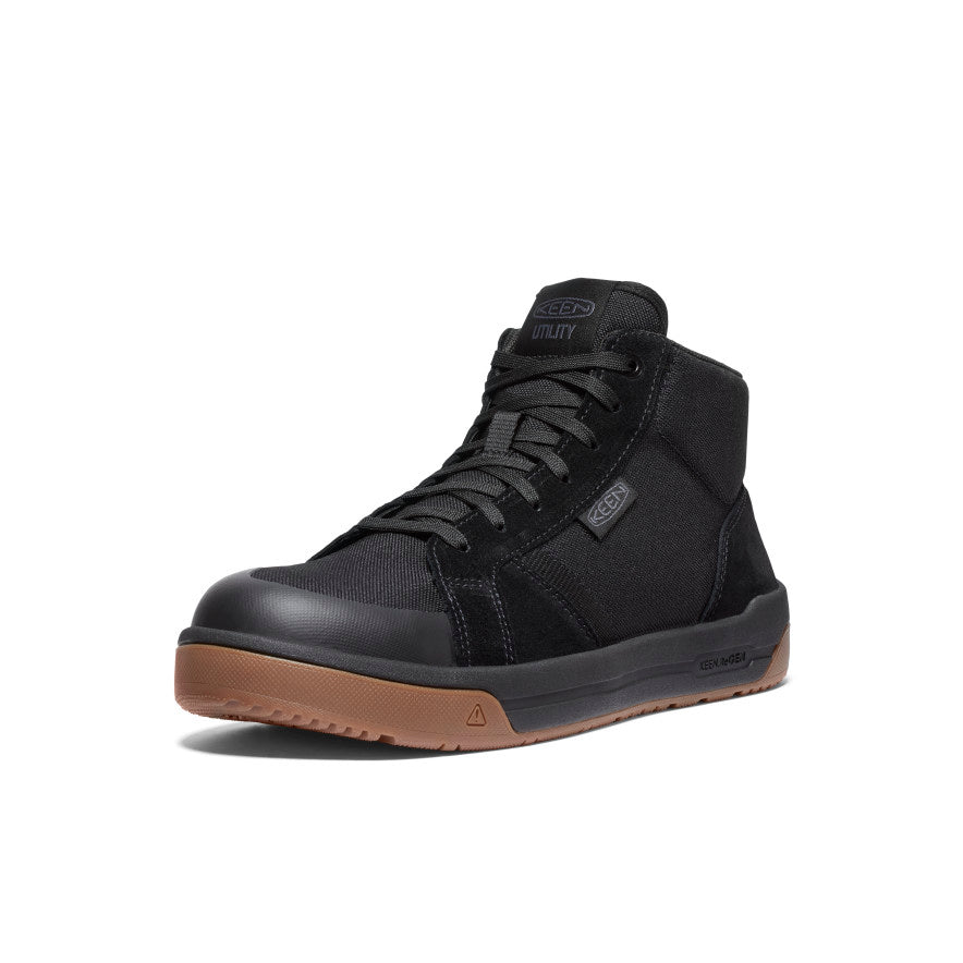 Men's Kenton Mid Work Shoe (Carbon Toe) Black/Gum | Keen