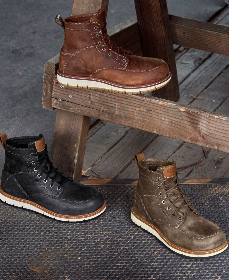 Men's San Jose 6" Boot (Aluminum Toe) Black/Caramel Cafe | Keen