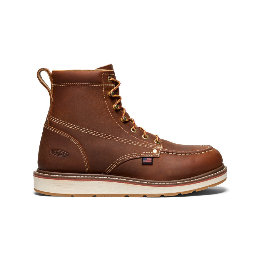 Men's Liberty 6" Boot (Soft Toe) Leather Brown/Birch | Keen