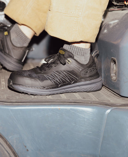 Men's Speedworks Work Sneaker (Carbon Toe) Black/Steel Grey | Keen