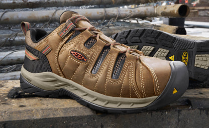 Men's Flint II (Steel Toe) Shitake/Rust | Keen