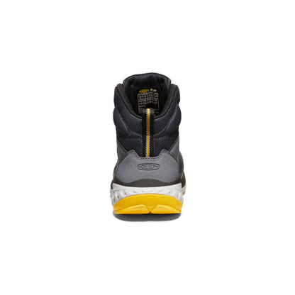 Men's Arvada Mid Work Sneaker (Carbon Toe) Black/Keen Yellow | Keen