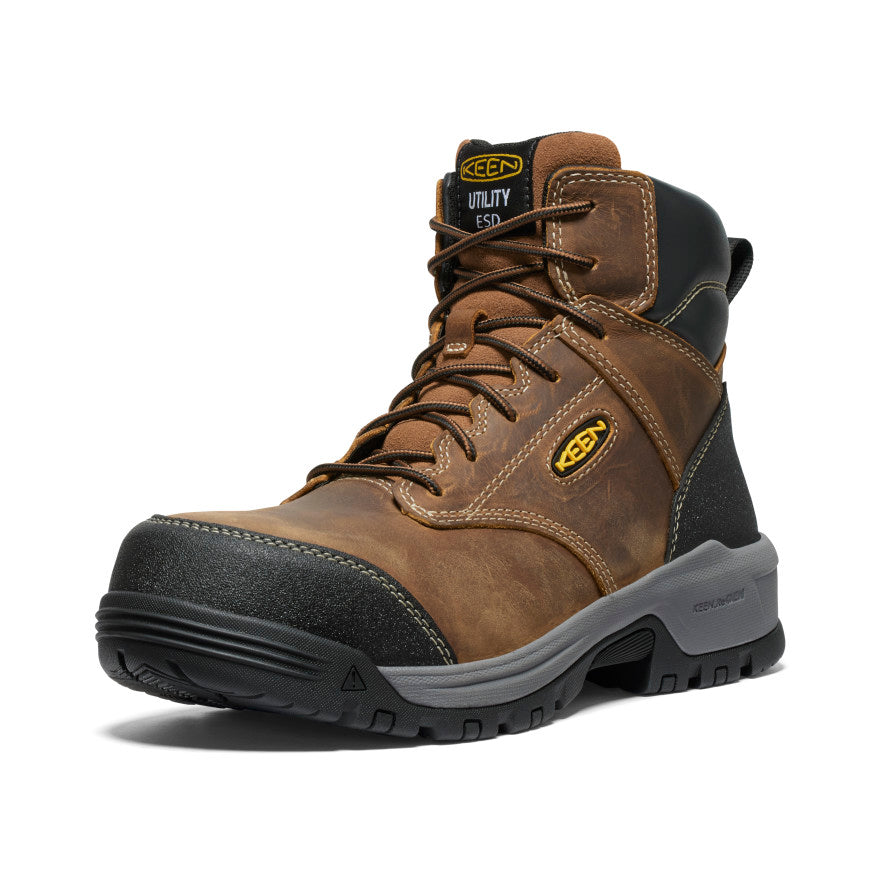 Men's Evanston 6" ESD Boot (Carbon Toe) Bison/Black | Keen