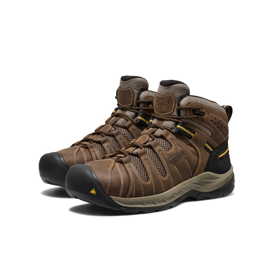 Men's Flint II Boot (Steel Toe) Cascade Brown/Golden Rod | Keen