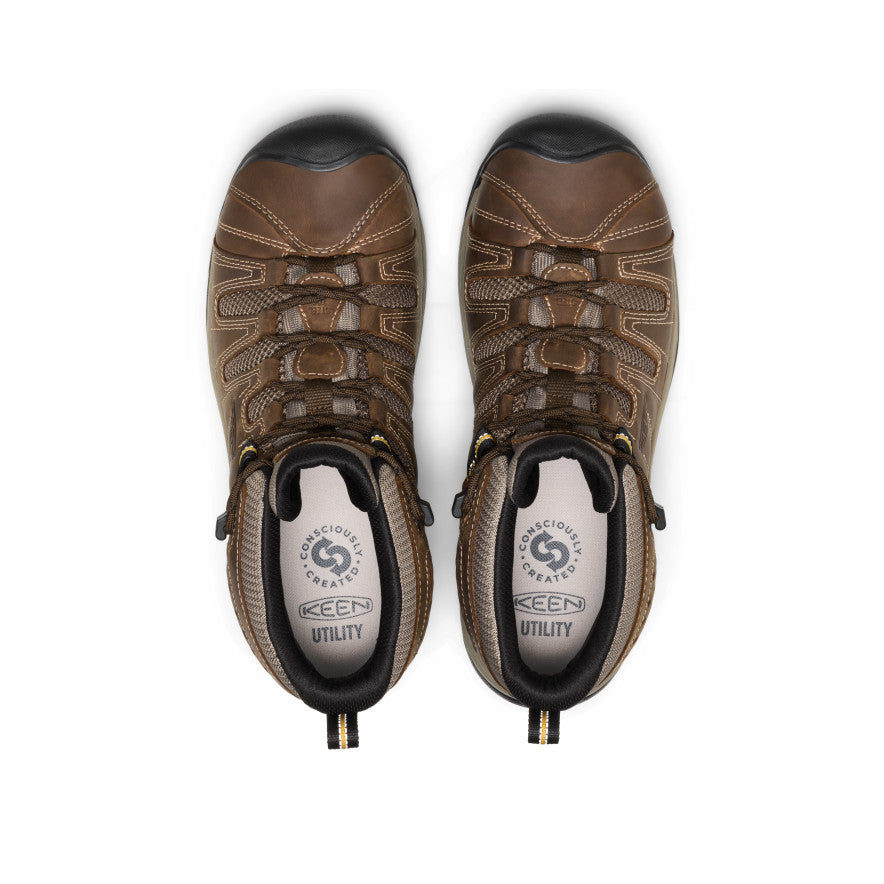 Men's Flint II Boot (Steel Toe) Cascade Brown/Golden Rod | Keen